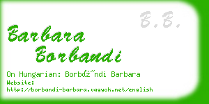 barbara borbandi business card